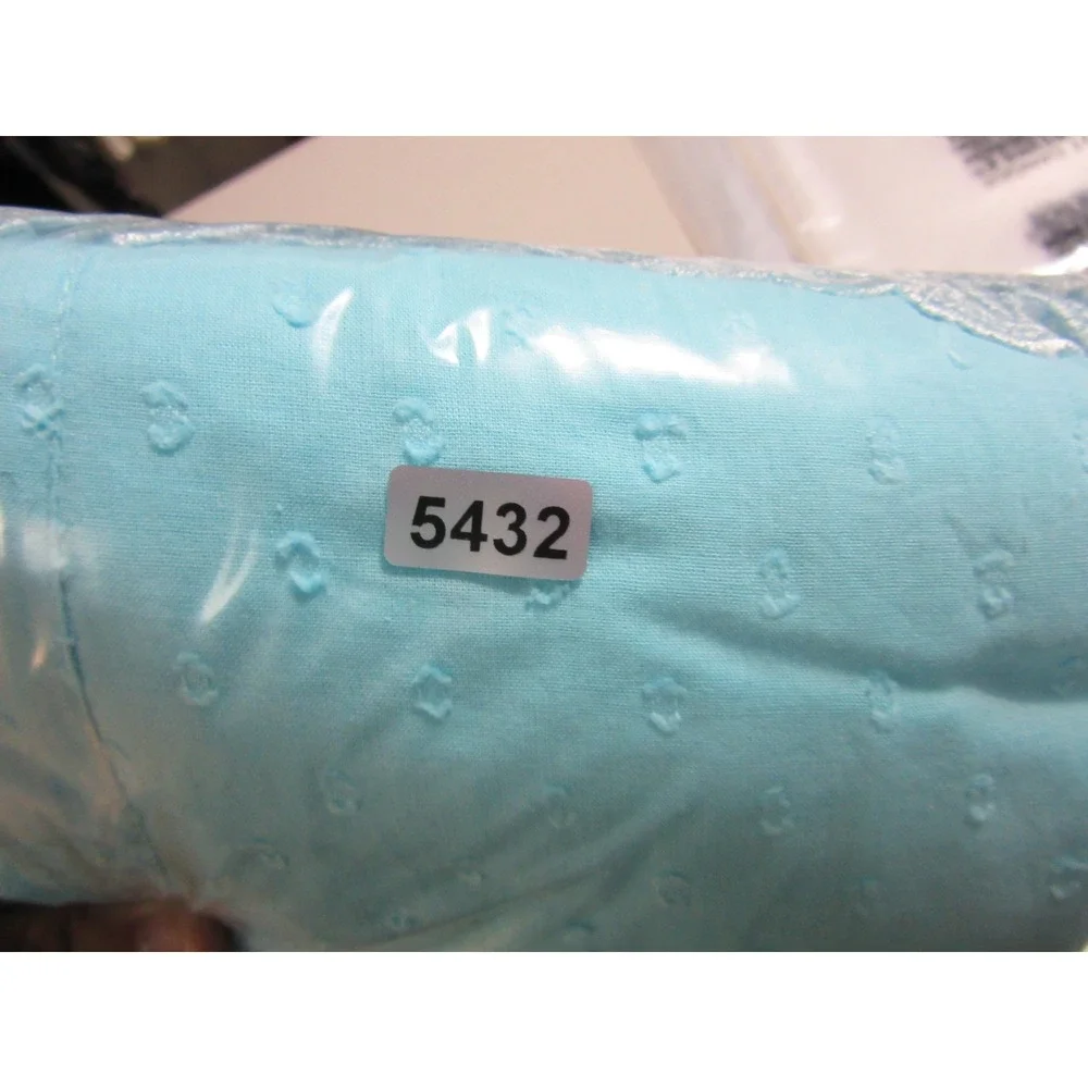 Denim 24/7 Midi Skirt Womens 18W Aqua Blue Swiss Dot Lace Trim Boho Western